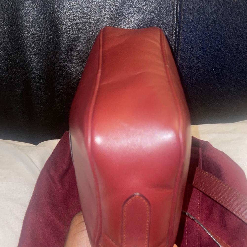 Cartier VTG Authentic Must de Cartier Bordeaux Leather Crossbody Bag w/Dustbag - Picture 15 of 17